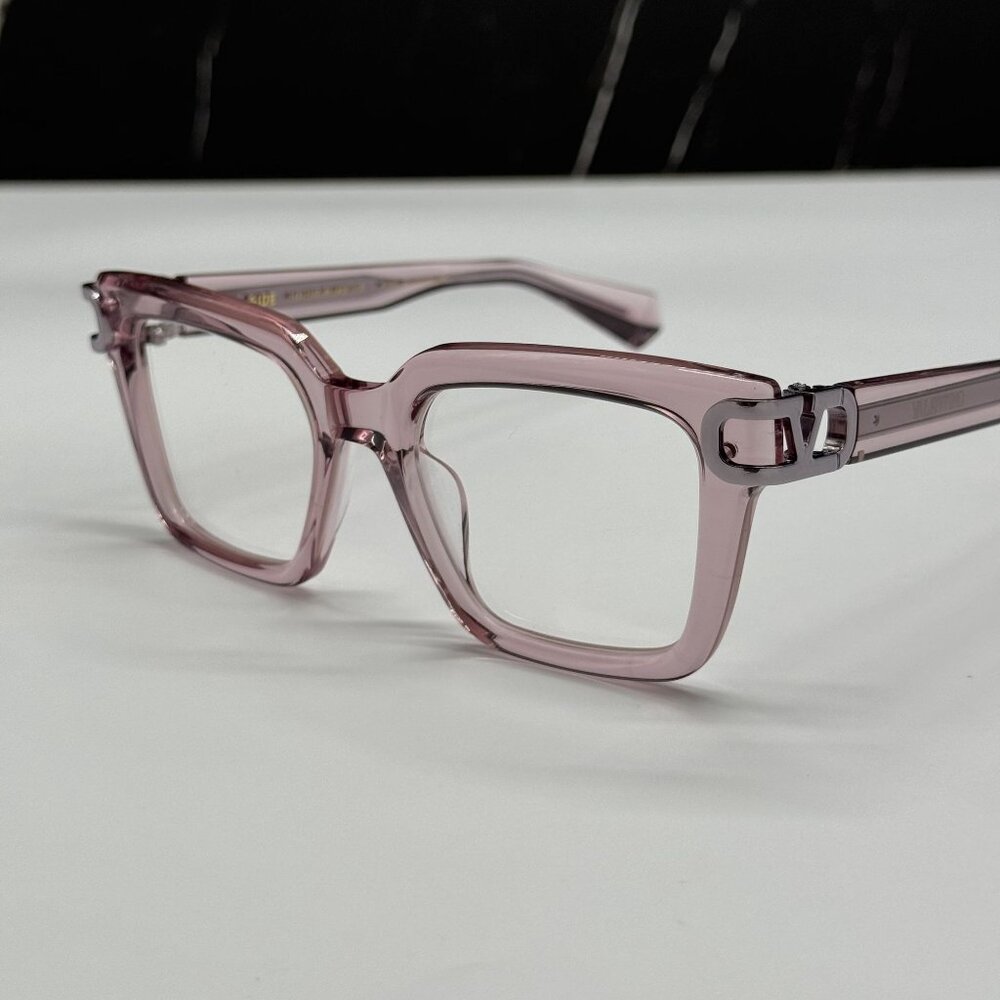 NEW VALENTINO V-SIDE VLX-131C PINK SQUARE EYEGLASSES VALENTINO - Picture 2 of 10